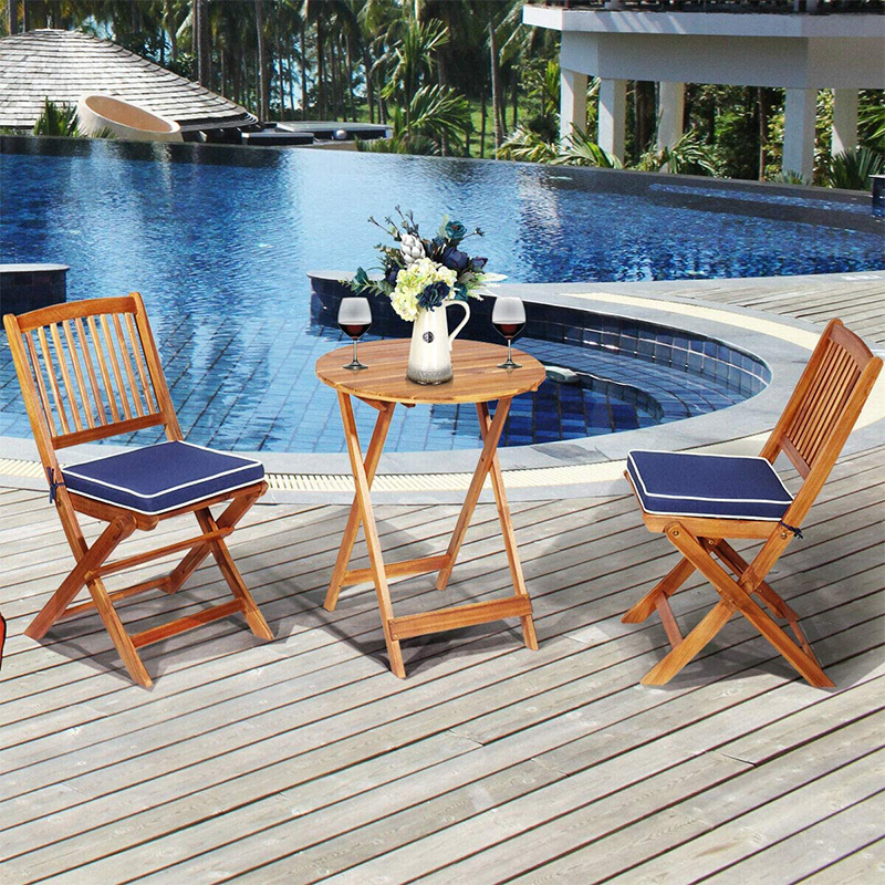 Patio Conversation Outdoor-Set 3 Pezzi Patio Conversation Set con Cuscini