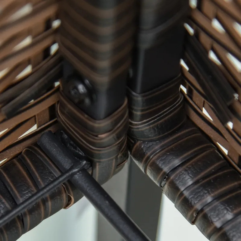 Fioriera per fiori in rattan per interni/esterni con ripiano per attrezzi sotto e robusta area di lavoro sopraelevata 28' H