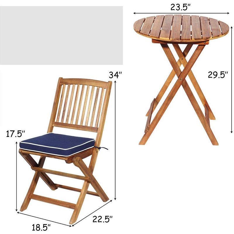 Patio Conversation Outdoor-Set 3 Pezzi Patio Conversation Set con Cuscini