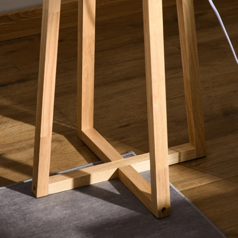 Lampada da terra moderna per camera da letto con paralume a tamburo, interruttore a pedale