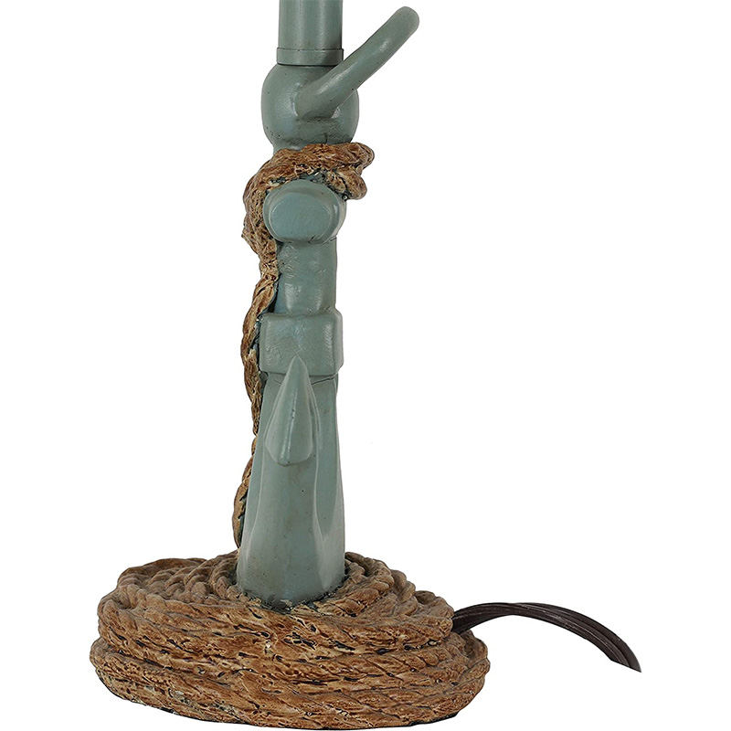 Lampada da tavolo in stile costiero, blu ghiaccio antico