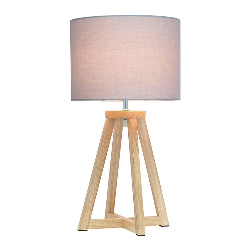 Finitura in corda naturale e blu ghiacciato anticato - Paralume in lino naturale con copertina rigida rotonda - Interruttore rotante on-off