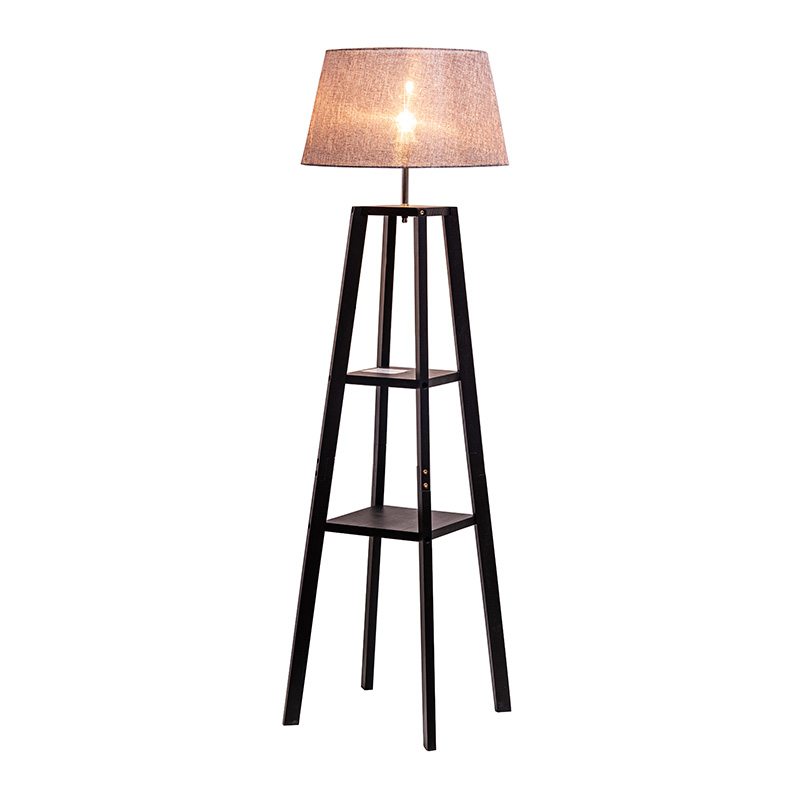 Lampada da terra moderna per camera da letto con paralume a tamburo, interruttore a pedale