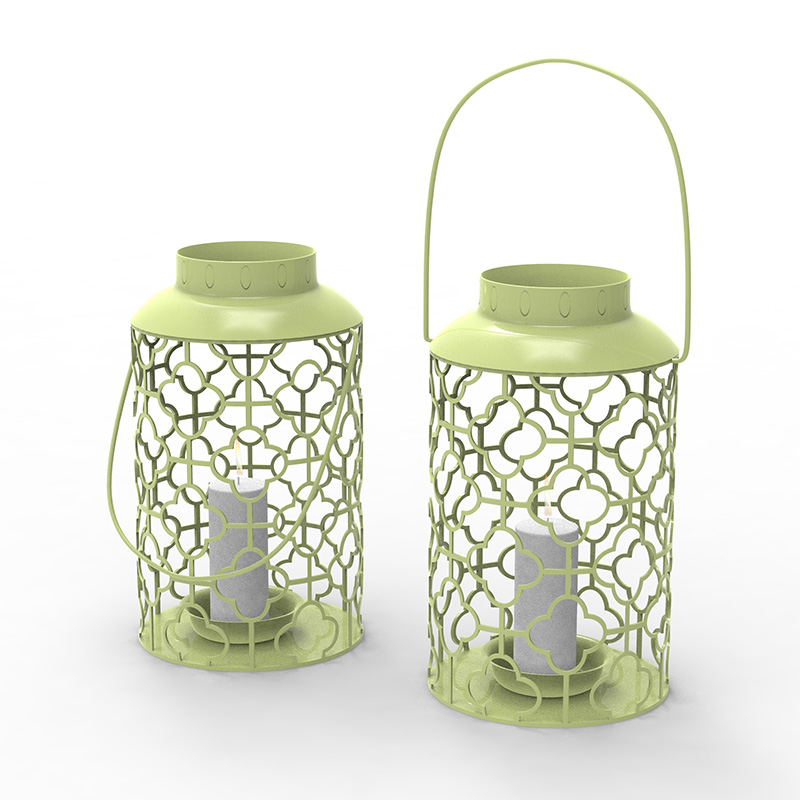 Lanterna in metallo con candela a batteria - Lanterna tradizionale nera da 17'.