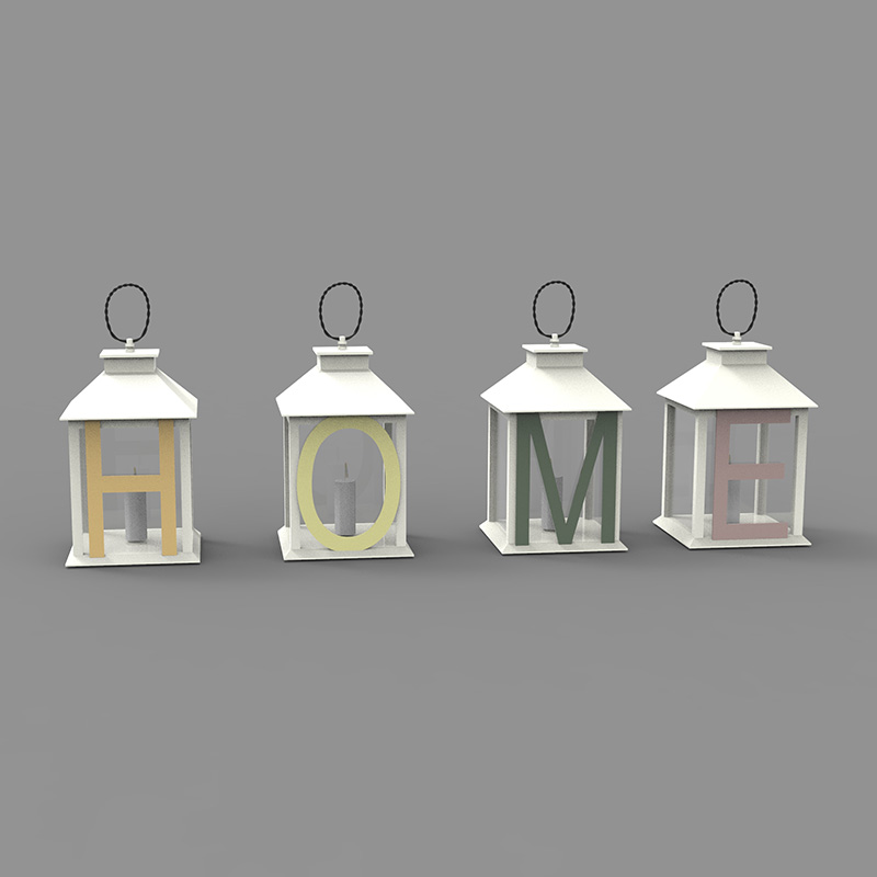 Lanterna in metallo con candela a batteria - Lanterna tradizionale nera da 17'.