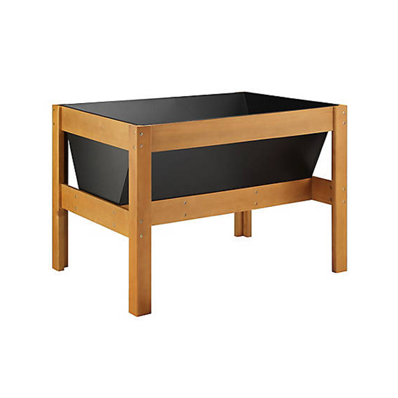 Fioriera da giardino rialzata in legno da 47' x 23' x 35' con ampia area per piantare, ripiano e uso versatile