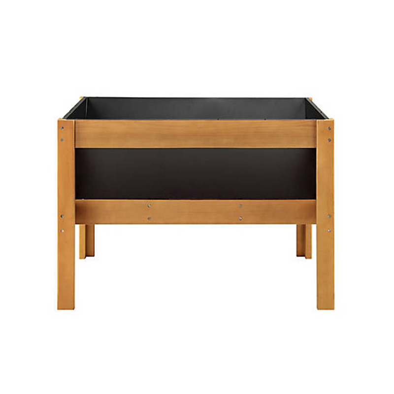 Fioriera da giardino rialzata in legno da 47' x 23' x 35' con ampia area per piantare, ripiano e uso versatile