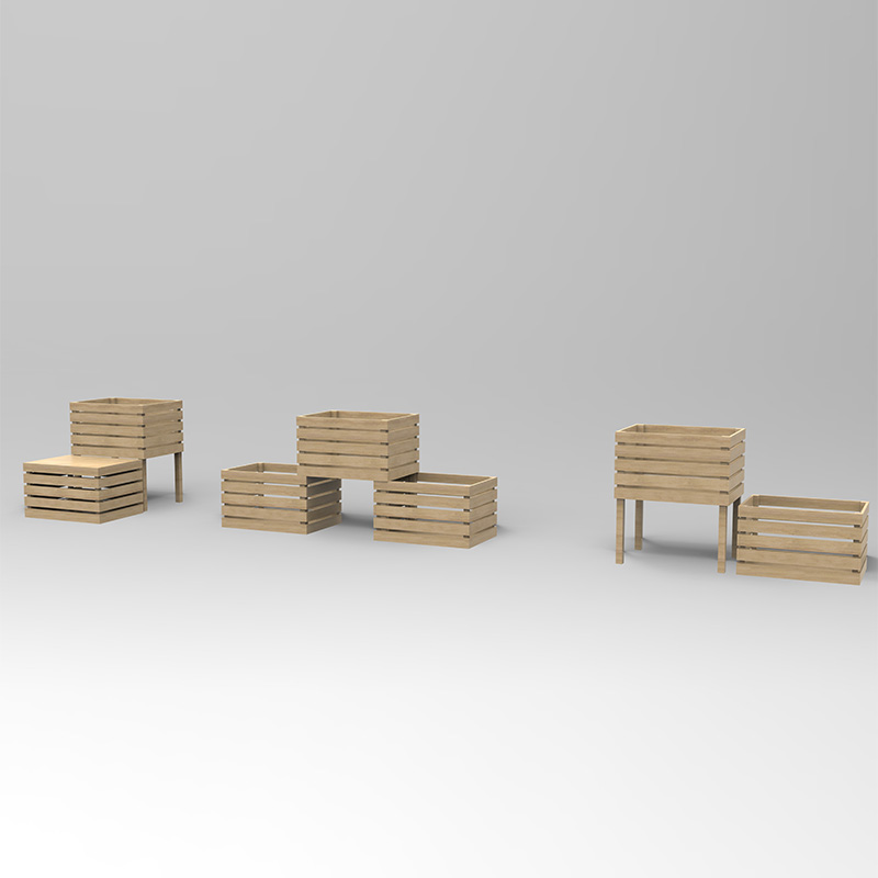 Fioriera autoportante con letto da giardino rialzato a 3 livelli per verdure, erbe, fiori