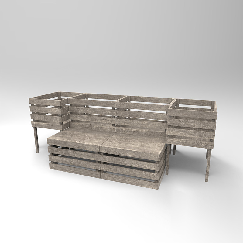 Fioriera autoportante con letto da giardino rialzato a 3 livelli per verdure, erbe, fiori