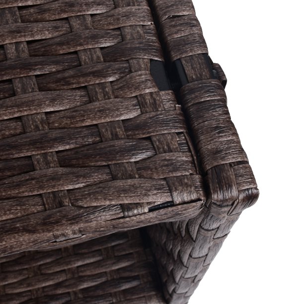 Fioriera per fiori in rattan per interni/esterni con ripiano per attrezzi sotto e robusta area di lavoro sopraelevata 28' H