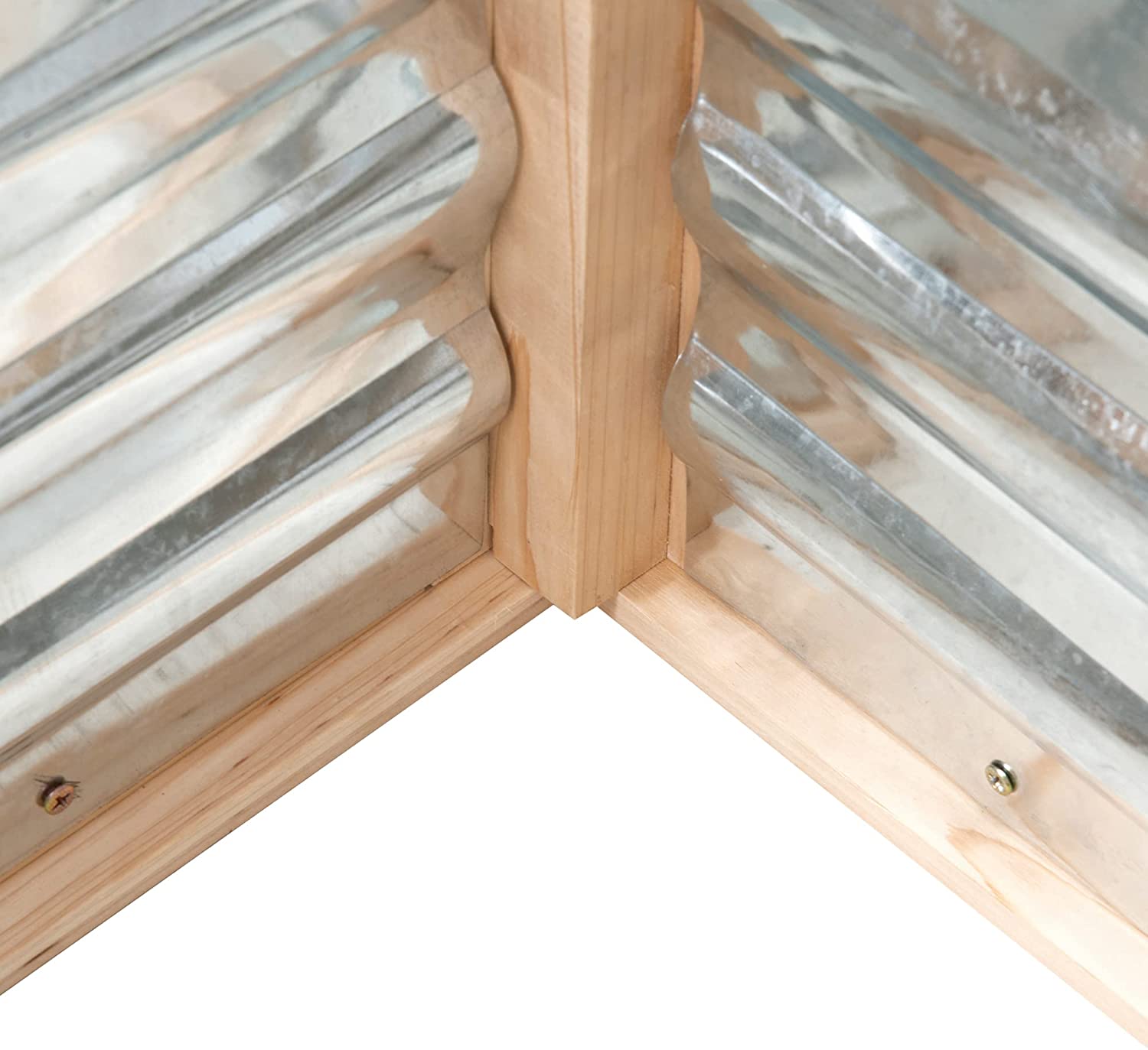 Kit aiuola rialzata da giardino con serra, fioriera in legno a telaio freddo, naturale