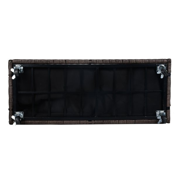 Fioriera per fiori in rattan per interni/esterni con ripiano per attrezzi sotto e robusta area di lavoro sopraelevata 28' H