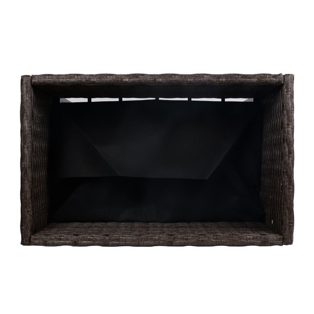 Fioriera per fiori in rattan per interni/esterni con ripiano per attrezzi sotto e robusta area di lavoro sopraelevata 28' H