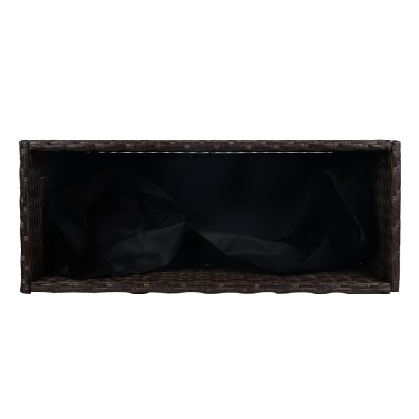 Fioriera per fiori in rattan per interni/esterni con ripiano per attrezzi sotto e robusta area di lavoro sopraelevata 28' H