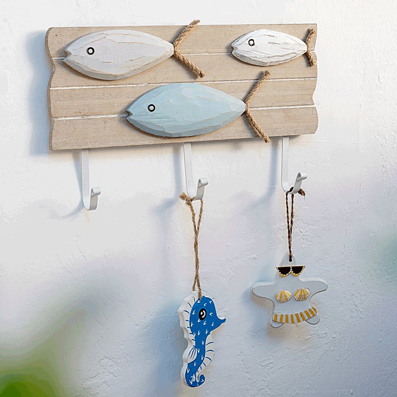 Arredamento del santuario sul mare di Lixincrafts, arredamento in stile mare, decorazione della ruota della nave - pesce