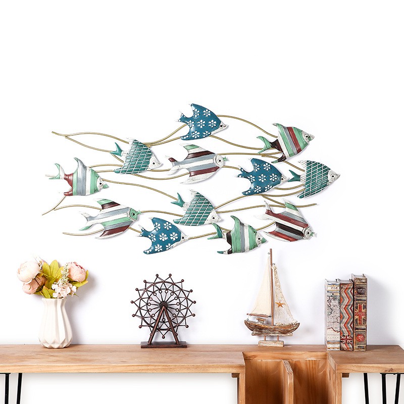 Arredamento del santuario sul mare di Lixincrafts, arredamento in stile mare, decorazione della ruota della nave - pesce