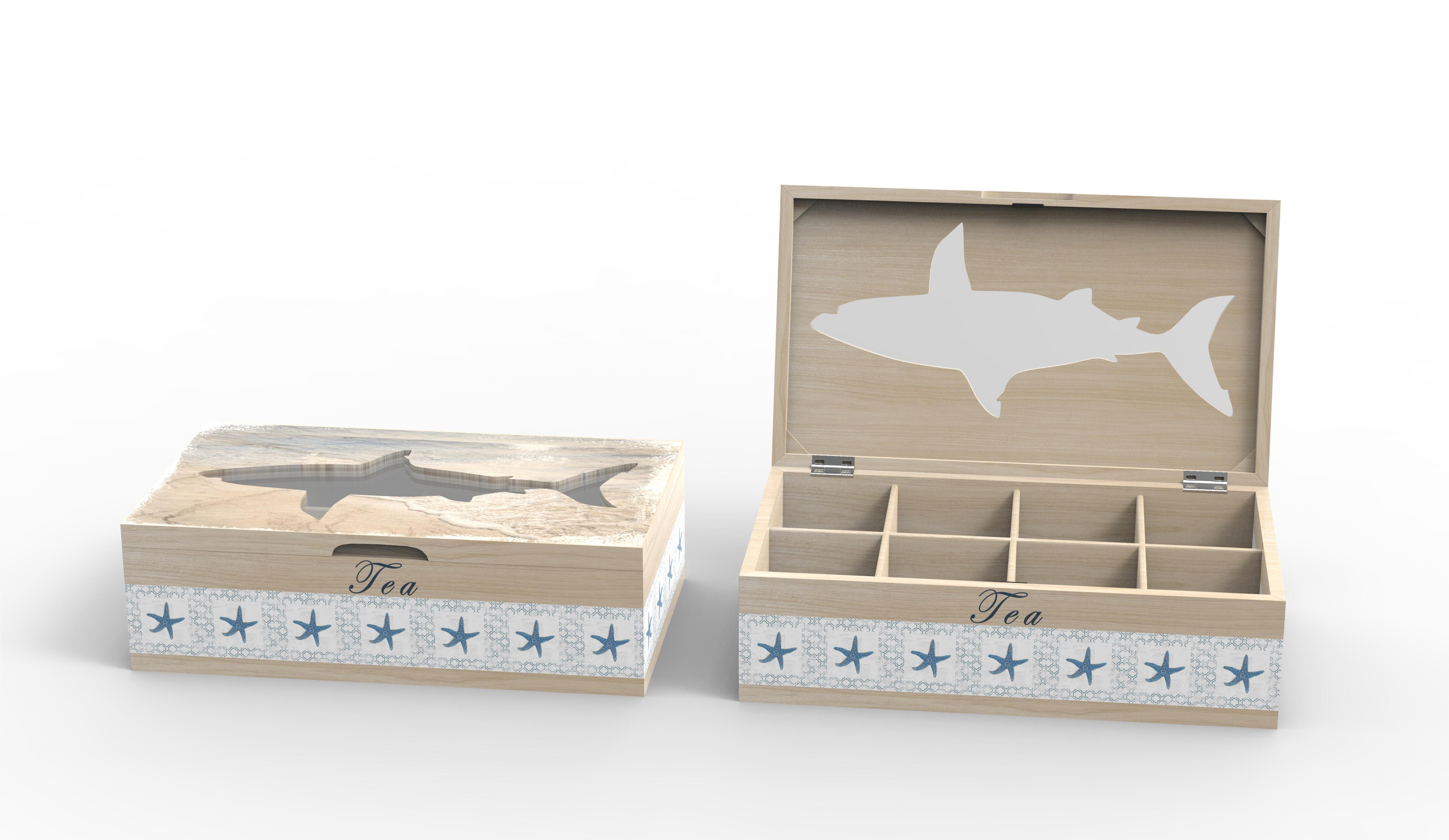 Lixincrafts arredamento santuario balneare, arredamento in stile mare, scatola da tè