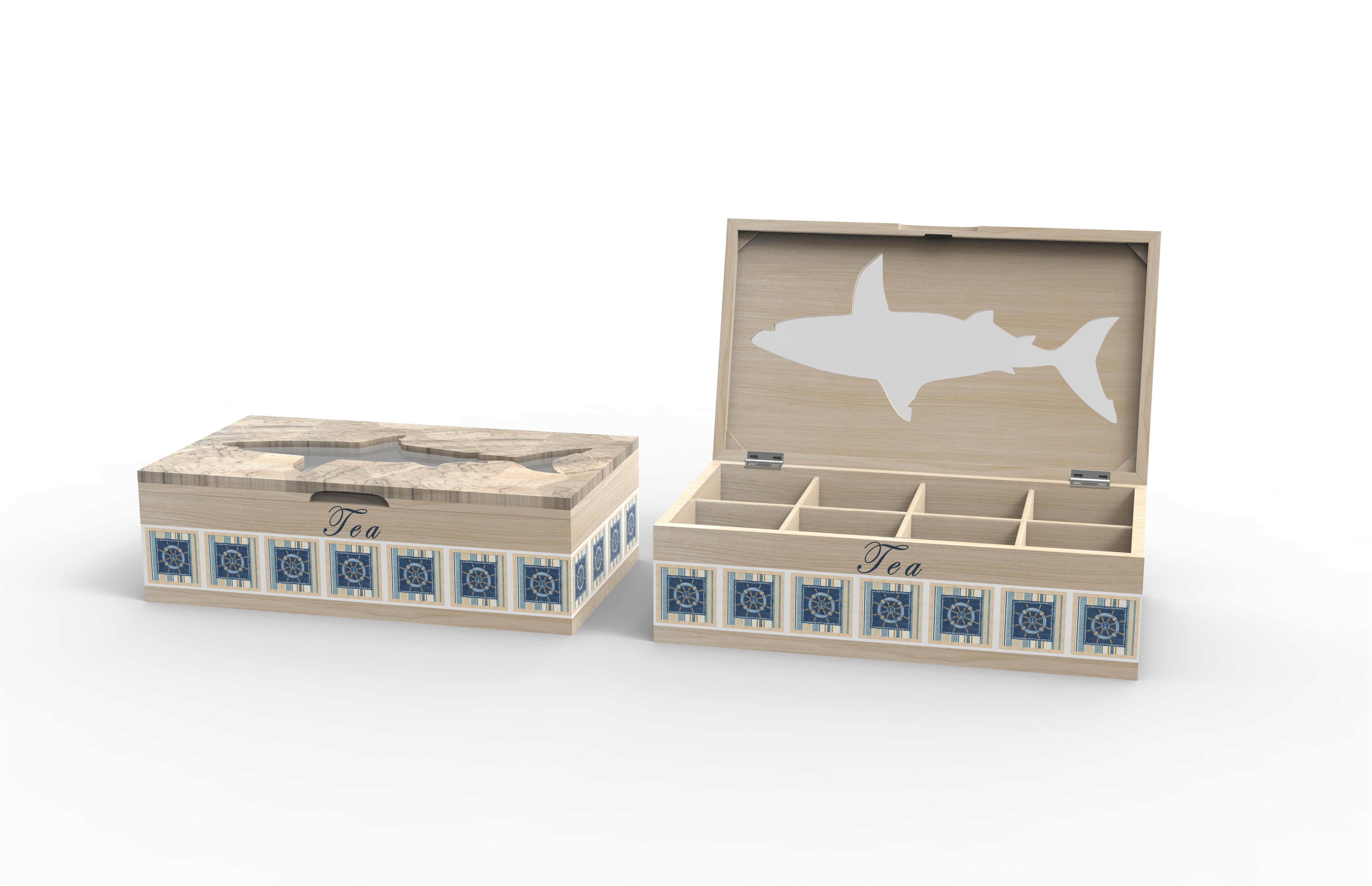 Lixincrafts arredamento santuario balneare, arredamento in stile mare, scatola da tè